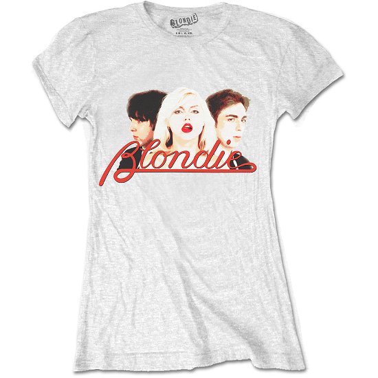 Cover for Blondie · Blondie Ladies T-Shirt: P Lines Halftone (T-shirt) [size L] [White - Ladies edition]