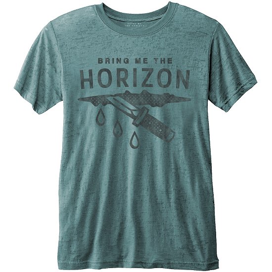 Cover for Bring Me The Horizon · Bring Me The Horizon Unisex Burn Out T-Shirt: Wound (T-shirt) [size L] [Blue, Green - Unisex edition]