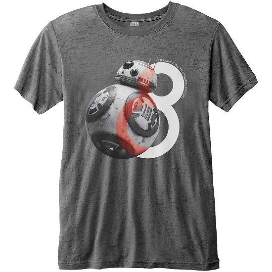 Cover for Star Wars · Star Wars: Fashion Episode VIII Bb-8 Big Eight (Burn Out) (T-Shirt Unisex Tg. S) (T-shirt) [size S] [Grey - Unisex edition]