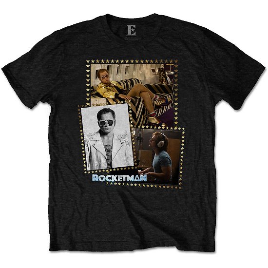 Elton John Unisex T-Shirt: Rocketman Montage - Elton John - Mercancía -  - 5056170683678 - 