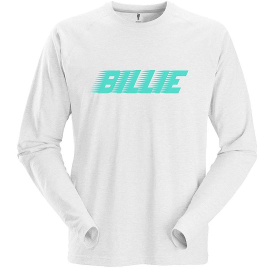 Cover for Billie Eilish · Billie Eilish Unisex Long Sleeve T-Shirt: Racer Logo (Bekleidung) [size S] [White - Unisex edition]