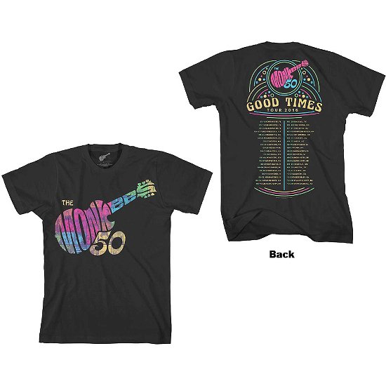 The Monkees Unisex T-Shirt: Guitar Discography (Back Print) - Monkees - The - Merchandise -  - 5056368684678 - 