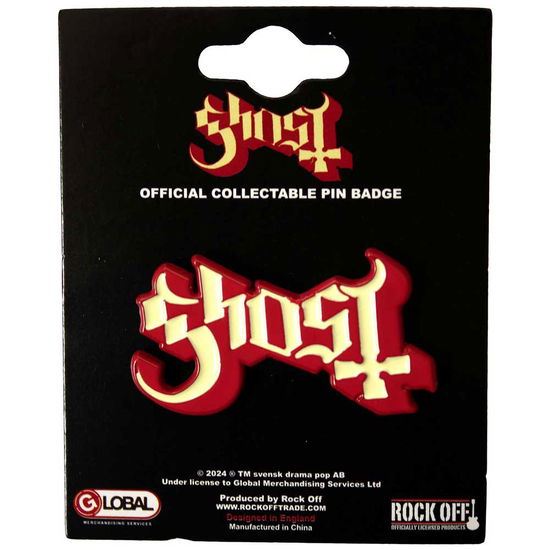 Ghost Pin Badge: Logo Red Shadow - Ghost - Produtos - - 5056737235678 - 12 de fevereiro de 2024