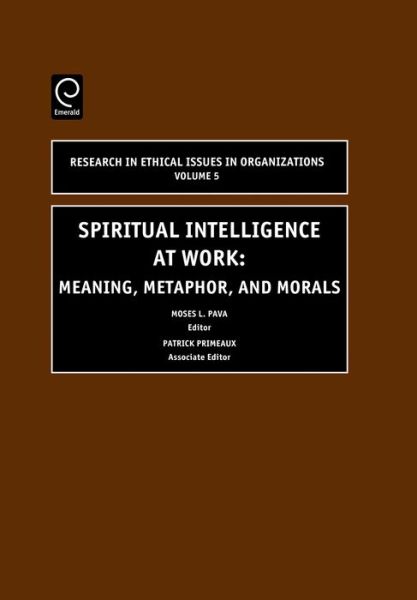 Cover for Moses L. Pava · Spiritual Intelligence at Work: Meaning, Metaphor, and Morals - Research in Ethical Issues in Organizations (Hardcover Book) (2003)