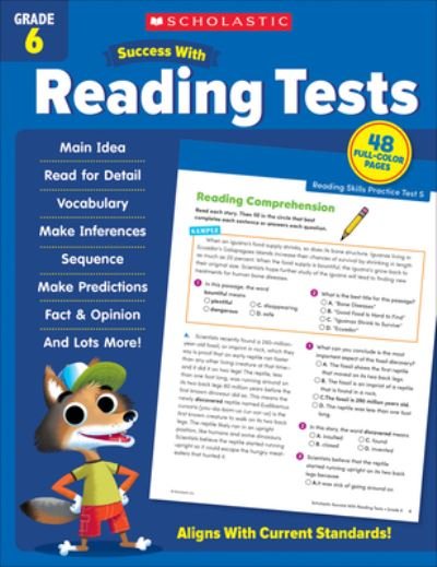 Cover for Scholastic Teaching Resources · Scholastic Success with Reading Tests Grade 6 (Paperback Book) (2022)