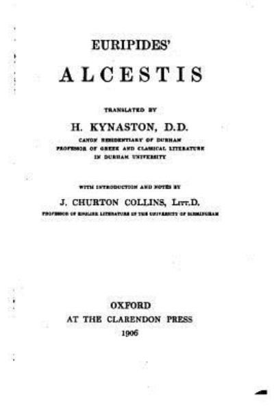 Cover for Euripides · Euripides' Alcestis (Paperback Bog) (2016)