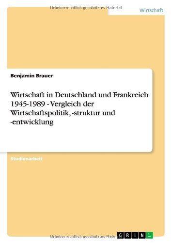 Cover for Brauer · Wirtschaft in Deutschland und Fr (Book) [German edition] (2011)
