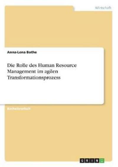 Cover for Bothe · Die Rolle des Human Resource Mana (Book)
