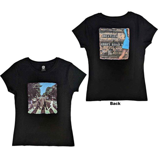 The Beatles · The Beatles Ladies T-Shirt: Abbey Road (Back Print) (T-shirt) [size XXL] [Black - Ladies edition] (2019)