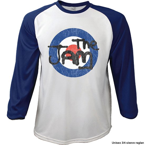Cover for Jam - The · The Jam Unisex Raglan T-Shirt: Target Logo Distressed (T-shirt) [size M] [Blue, White - Unisex edition]