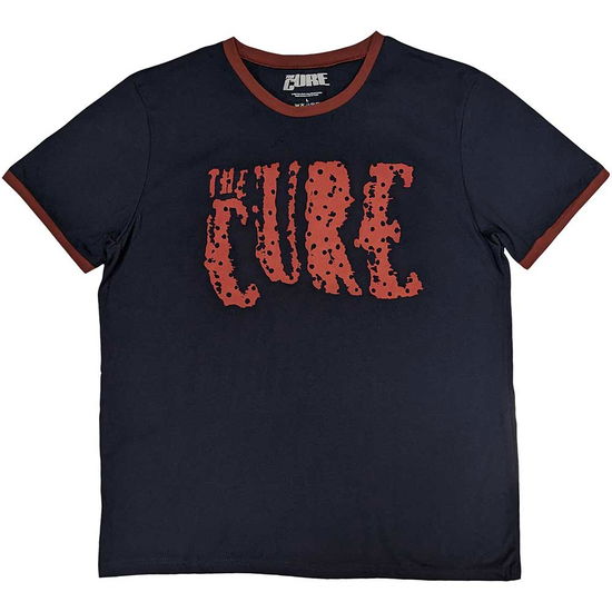 Cover for The Cure · The Cure Unisex Ringer T-Shirt: Logo (Navy Blue) (CLOTHES) [size XL] (2023)