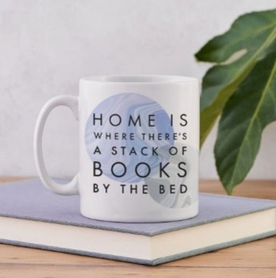 Literary Mug - "A Stack Of Books" - Marble Design (MERCH) (2024)