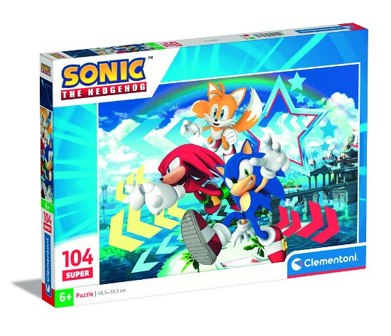 Cover for Clementoni · Puslespil Sonic, 104 brikker (Super) (Jigsaw Puzzle) (2023)