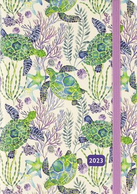 Cover for Peter Pauper Press Inc. · 2023 Sea Turtles Weekly Planner (16 Months, Aug 2022 to Dec 2023) (Calendar) (2022)