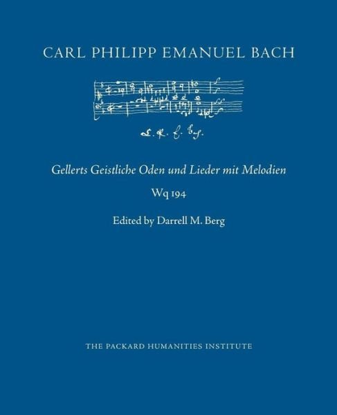 Cover for Carl Philipp Emanuel Bach · Gellerts Geistliche Oden Und Lieder Mit Melodien (Paperback Bog) (2014)