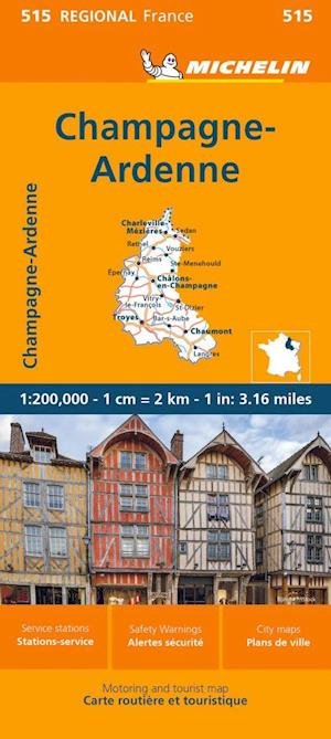 Cover for Michelin · Champagne-Ardenne - Michelin Regional Map 515 (Kort) (2023)