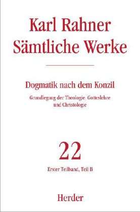 Cover for Karl Rahner · Rahner:sÃ¤mtliche Werke.22/1 B (Book)