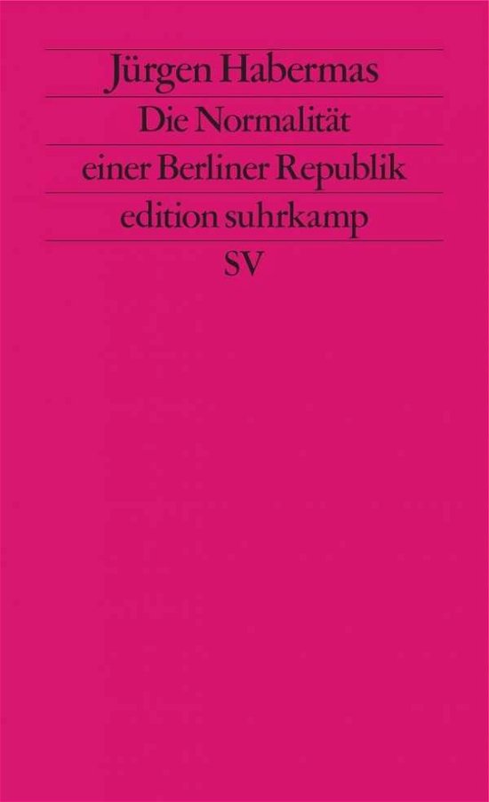 Cover for Jürgen Habermas · Edit.suhrk.1967 Habermas.normalitÃ¤t (Bog)