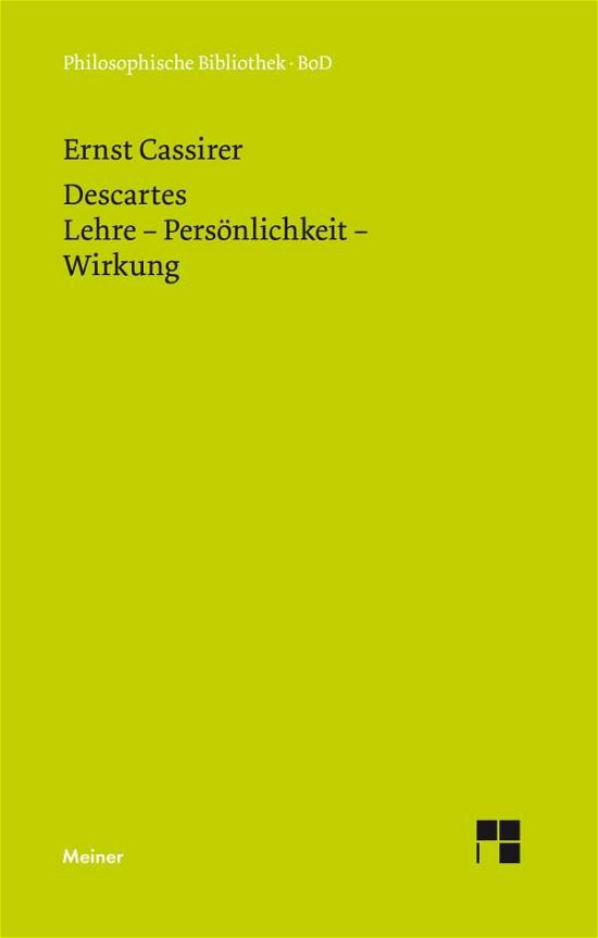 Cover for Ernst Cassirer · René Descartes (Gebundenes Buch) [German edition] (1995)