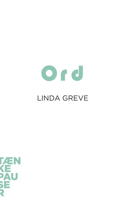 Cover for Linda Greve · Tænkepauser 86: Ord (Heftet bok) [1. utgave] (2021)