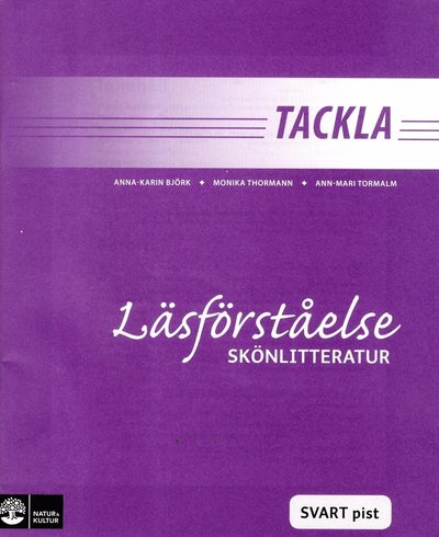 Cover for Ann-Mari Tormalm · Tackla: Tackla Läsförståelse Skönlitteratur Svart pist (1-pack) (Bok) (2008)