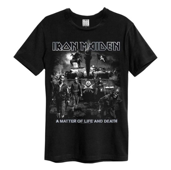Iron Maiden - Life Or Death Amplified Vintage Black Large T-Shirt - Iron Maiden - Produtos - AMPLIFIED - 5054488682680 - 