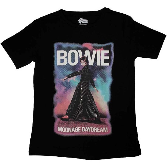 David Bowie Ladies T-Shirt: Moonage 11 Fade - David Bowie - Fanituote -  - 5056737214680 - 