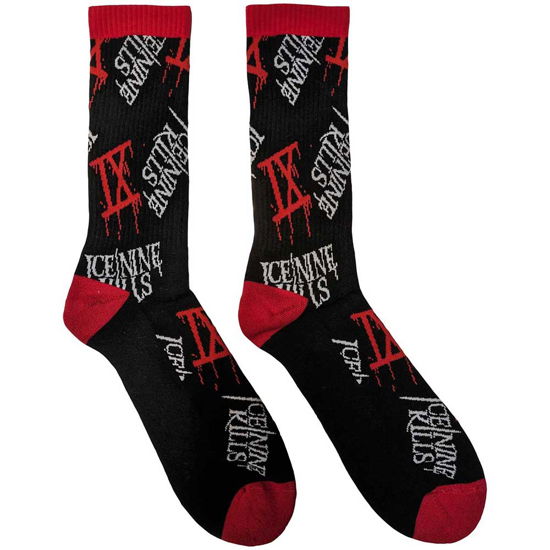 Cover for Ice Nine Kills · Ice Nine Kills Unisex Ankle Socks: Logos (UK Size 7 - 11) (TØJ) [size M]