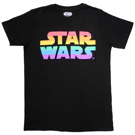 Star Wars Unisex T-Shirt: Rainbow Logo - Star Wars - Merchandise -  - 5056737243680 - March 14, 2024