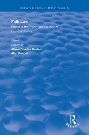 Cover for Folk Law: Essays in the Theory and Practice of Lex Non Scripta: Volume II - Routledge Revivals (Paperback Book) (2020)