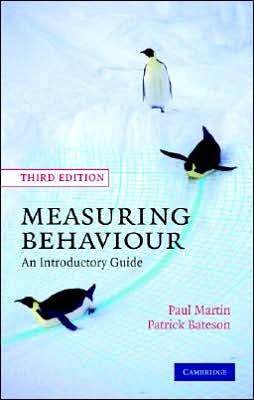 Measuring Behaviour: An Introductory Guide - Paul Martin - Livros - Cambridge University Press - 9780521828680 - 23 de agosto de 2007