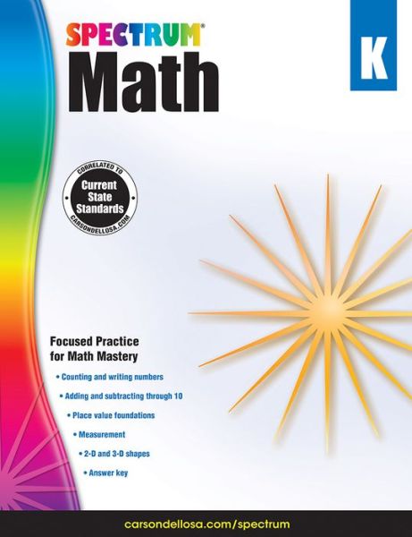 Spectrum Math Workbook, Grade K - Spectrum - Livros - Spectrum - 9781483808680 - 15 de agosto de 2014