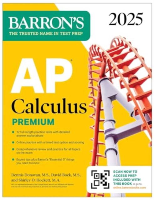 Cover for Barron's Educational Series · AP Calculus Premium, 2025: Prep Book with 12 Practice Tests + Comprehensive Review + Online Practice - Barron's AP Prep (Paperback Book) (2024)