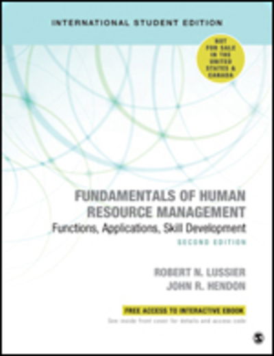 Cover for Robert N. Lussier · Fundamentals of Human Resource Management - International Student Edition: Functions, Applications, Skill Development (Book) [2 Revised edition] (2019)