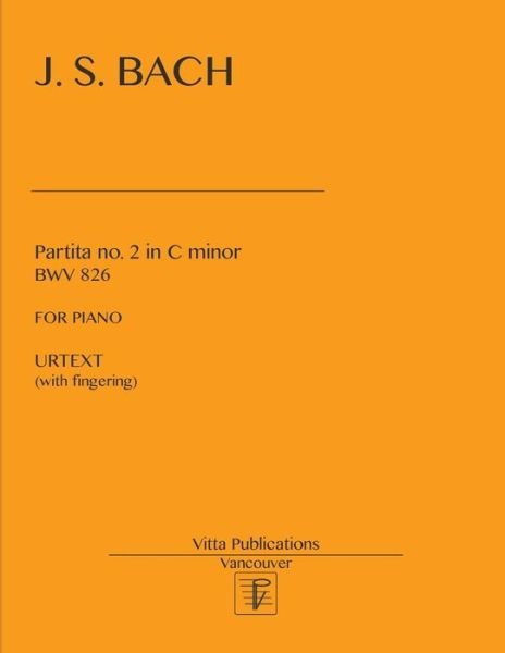 Cover for Johann Sebastian Bach · Bach Partita No. 2 in C Minor (Taschenbuch) (2017)