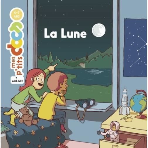 Cover for Stephanie Ledu · Mes p'tits docs / Mes docs animes: La Lune (Hardcover Book) (2019)