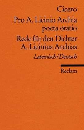 Cover for Marcus Tullius Cicero · Reclam UB 01268 Cicero.Rede Dicht.Lic. (Bog)