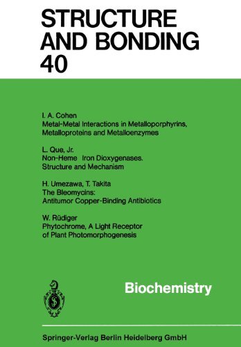 Cover for Xue Duan · Biochemistry - Structure and Bonding (Paperback Bog) [Softcover reprint of the original 1st ed. 1980 edition] (2013)