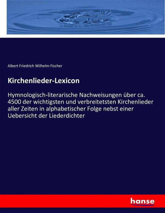 Cover for Fischer · Kirchenlieder-Lexicon (Book) (2016)