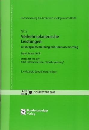 Cover for Reguvis Fachmedien GmbH · Verkehrsplanerische Leistungen - Leistungsbeschreibung mit Honorarvorschlag (Pamphlet) (2018)