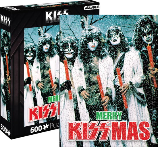 Merry Kissmas 500 Piece Jigsaw Puzzle - Kiss - Gesellschaftsspiele - AQUARIUS - 0840391154681 - 