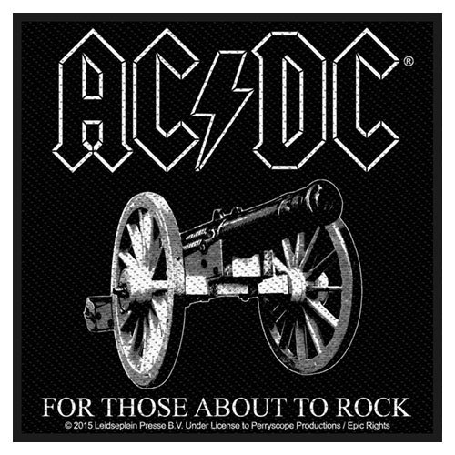 AC/DC Standard Patch: For Those About To Rock (Loose) - AC/DC - Merchandise - PHD - 5055339762681 - August 19, 2019
