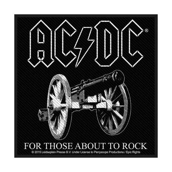 AC/DC Standard Woven Patch: For Those About To Rock - AC/DC - Koopwaar - PHD - 5055339762681 - 19 augustus 2019