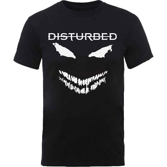 Disturbed Unisex T-Shirt: Scary Face Candle - Disturbed - Produtos - Merch Traffic - 5056170623681 - 22 de janeiro de 2020