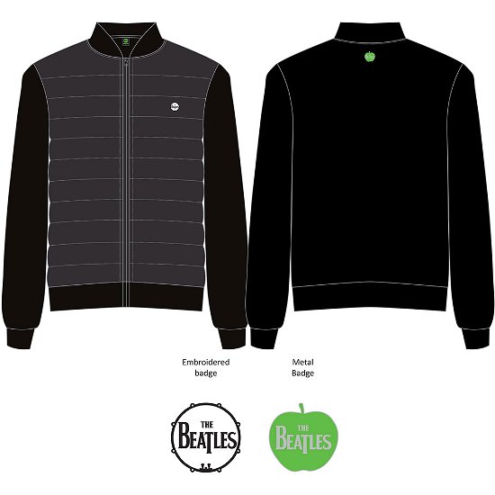 Cover for The Beatles · The Beatles Unisex Quilted Jacket: Drum Logo (Kläder) [size S] [Black - Unisex edition]