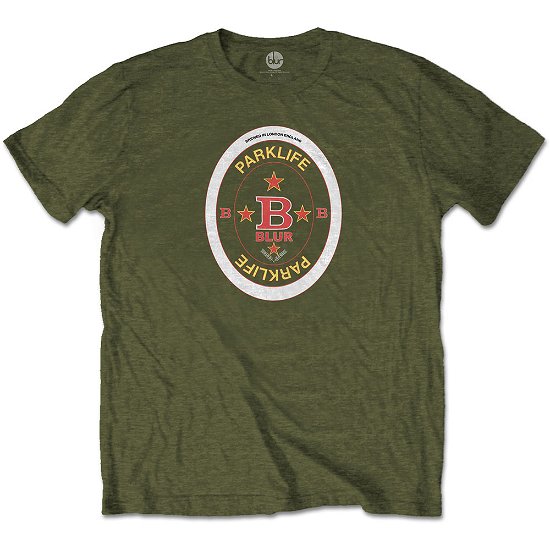 Cover for Blur · Blur Unisex T-Shirt: Parklife Beermat (T-shirt) [size M] [Green - Unisex edition]