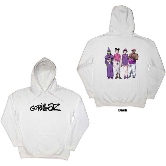 Cover for Gorillaz · Gorillaz Unisex Pullover Hoodie: Cracker Island (White) (Back Print) (Hoodie) [size S] (2024)