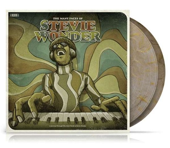 Cover for Wonder, Stevie (V/A) · The Many Faces Of Stevie Wonder (Ltd. Brown / Yellow Marbled Vinyl) (LP) [Limited edition] (2022)
