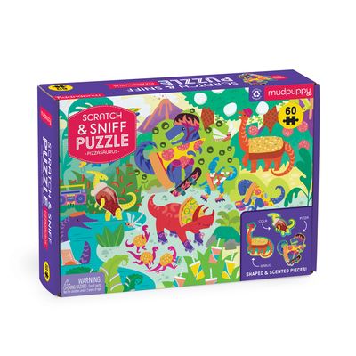 Pizzasaurus 60 Piece Scratch & Sniff Puzzle - Mudpuppy - Board game - Galison - 9780735378681 - August 31, 2023