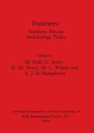 Frontiers - Martin Hall - Bücher - Bar Company - 9780860542681 - 1. Oktober 1984